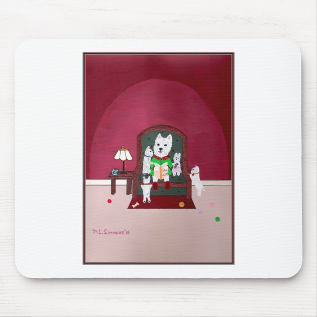 Story Time Westie Mousepad (Vorne)