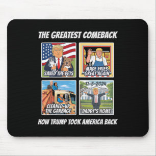 Story, wie Trump 2024 Amerika beiseite geschlagen Mousepad