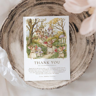 Storybook Animals Watercolor Kinderdusche Dankeskarte