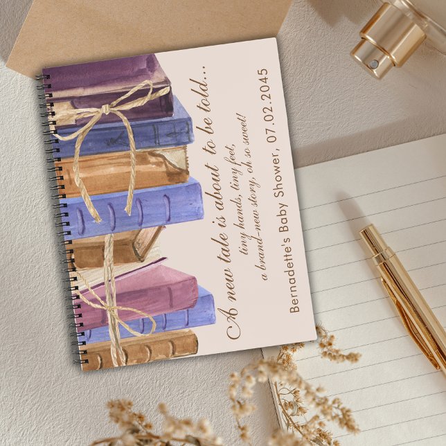 Storybook Baby Shower Customizing Gästebuch Notizbuch (Von Creator hochgeladen)