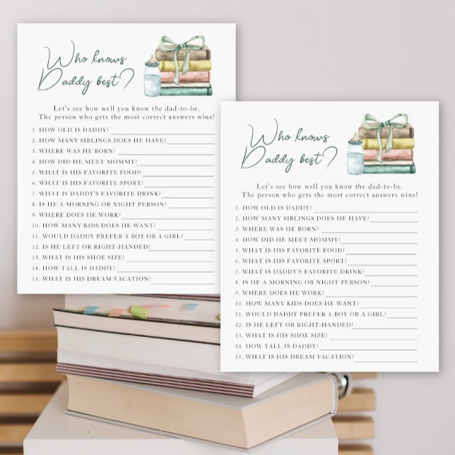 Storybook Babydusche - Game Who kennt Daddy am bes (Von Creator hochgeladen)