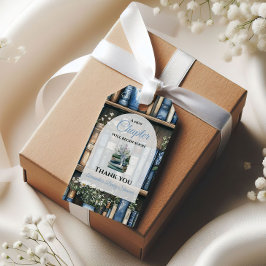 Storybook Blue Boy Library Book Baby Shower Geschenkanhänger