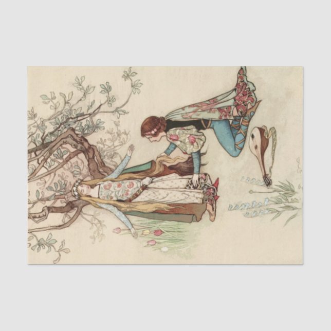 Storybook Couple Vintag Decoupage Seidenpapier (Vorderseite)