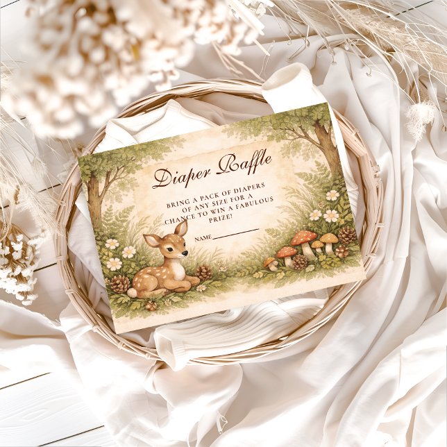 Storybook Deer Baby Diapper Raffle Begleitkarte (Von Creator hochgeladen)