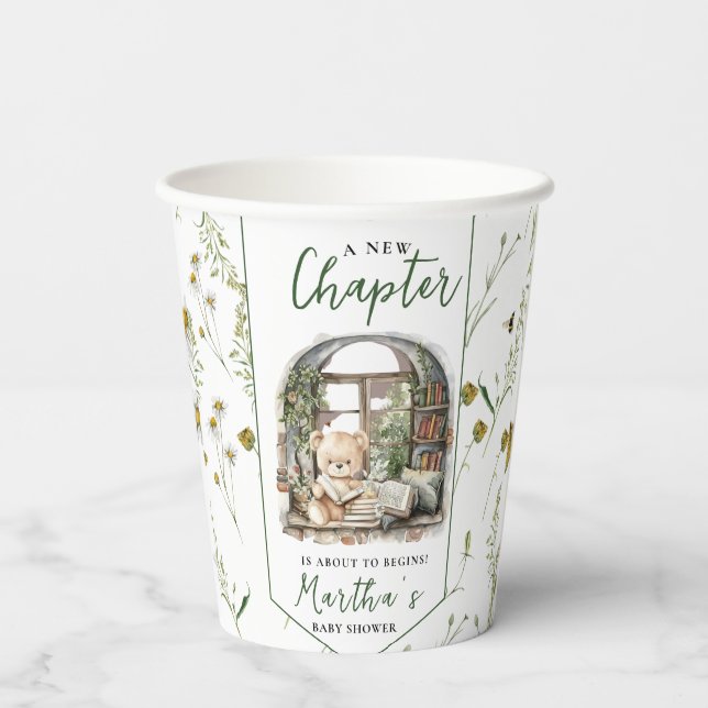 Storybook - Ein neues Kapitel über Begins Baby Dus Pappbecher (Rückseite)
