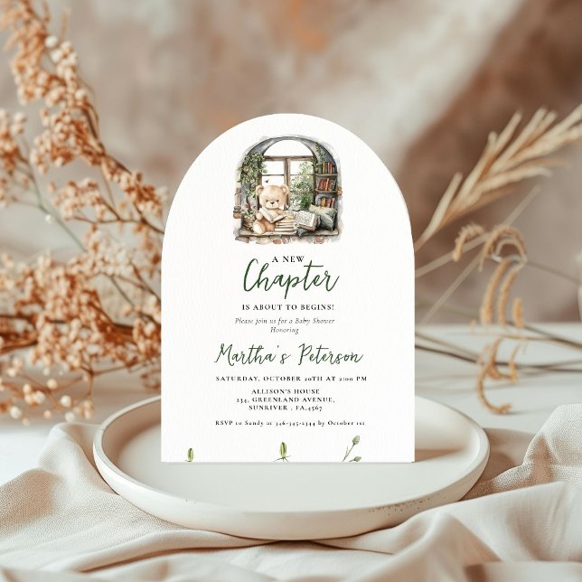 Storybook Ein neues Kapitel über die Kinderdusche Einladung (Von Creator hochgeladen)