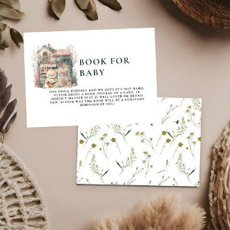 Storybook Eine neue Kapitel Babydusche Buchanfrage Begleitkarte