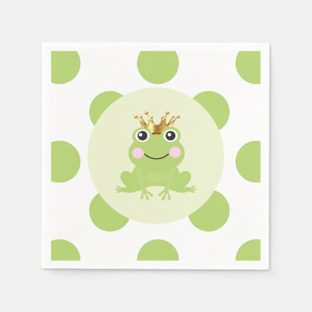 Storybook Fairy Tale Frog Prince Baby Dusche Serviette (Vorderseite)