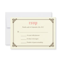 Storybook Fairytale Wedding RSVP Card - Rosa
