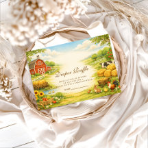 Storybook Farm Meadow Baby Shower Diapper Raffle