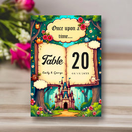 Storybook Forest Woodland Burg Märchenfest Hochzei Tischnummer