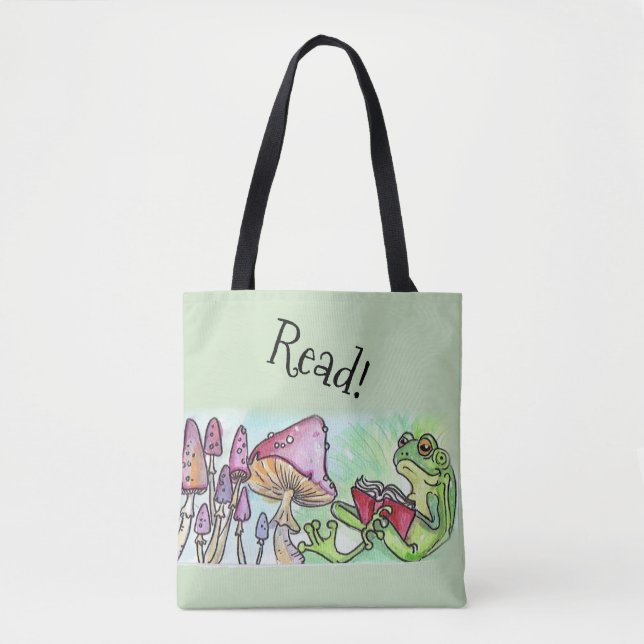 Storybook Frog Reading Tasche (Vorderseite)