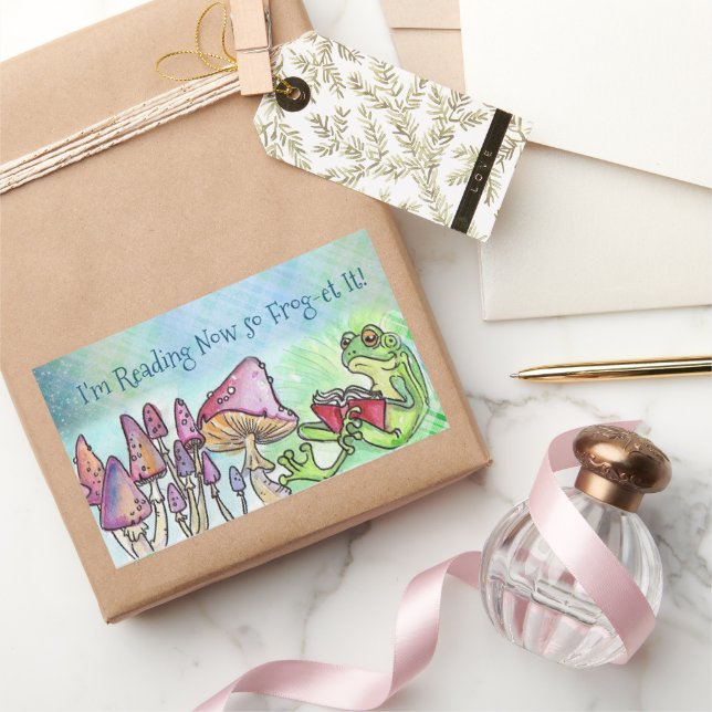 Storybook Frog Rechteckiger Aufkleber (Schenken)