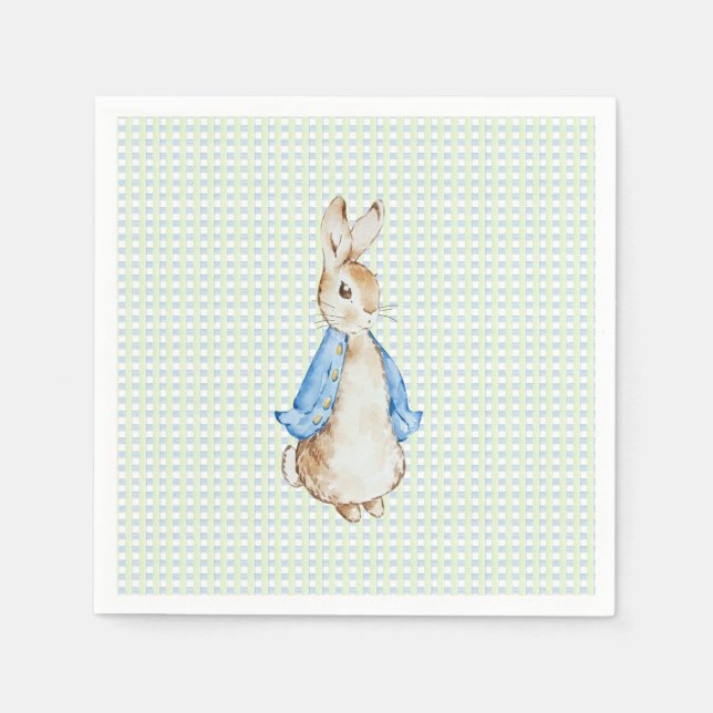 Storybook Garden Hase inspirierte Babyparty Serviette (Vorderseite)
