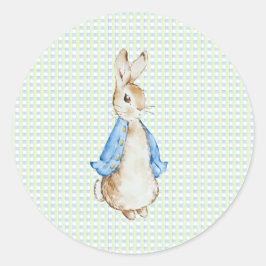 Storybook Garden-Hasen inspirierte Babyparty Runder Aufkleber