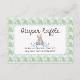 Storybook Garden Rabbit Baby Shower Diaper Raffle Begleitkarte