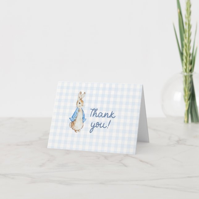Storybook Garden Rabbit Inspired Baby Shower  Dankeskarte (Vorderseite)
