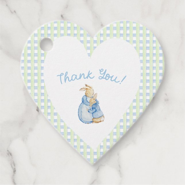 Storybook Garden Rabbit Inspired Baby Shower  Geschenkanhänger (Vorderseite)