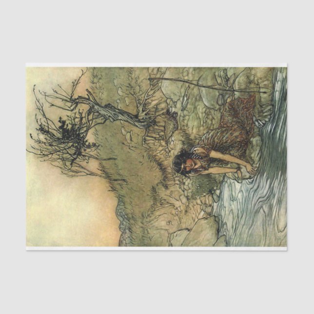 Storybook Lady Water Decoupage Seidenpapier (Vorderseite)