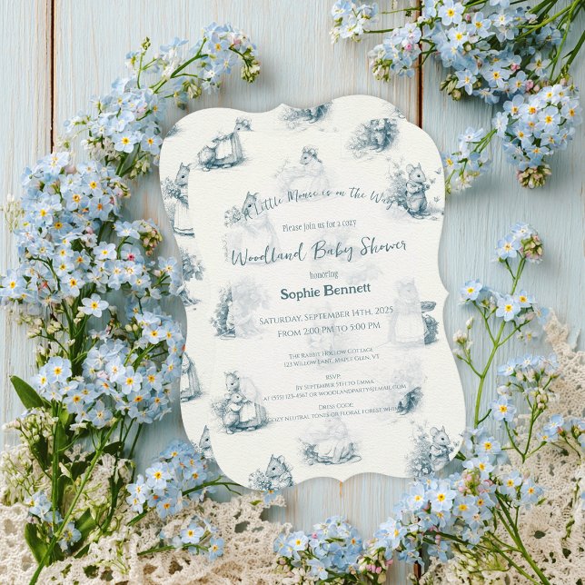 Storybook Little Mouse Baby Shower Einladung (Von Creator hochgeladen)