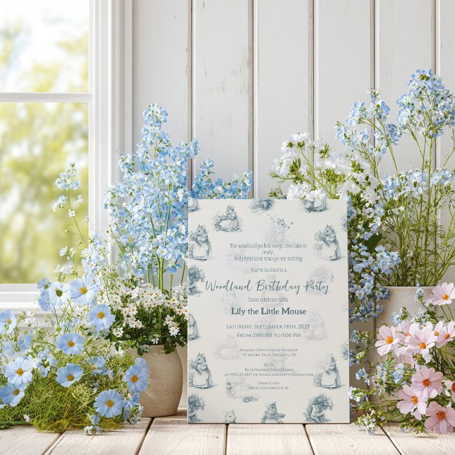 Storybook Little Mouse Birthday Einladung (Von Creator hochgeladen)
