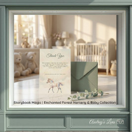 Storybook Magic Enchanted Forest Thank You Card Einladung