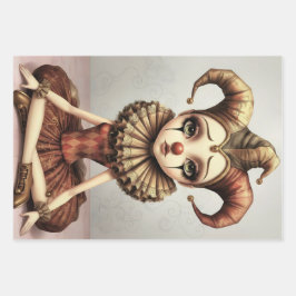 Storybook Melancholic Clown Geschenkpapier Set