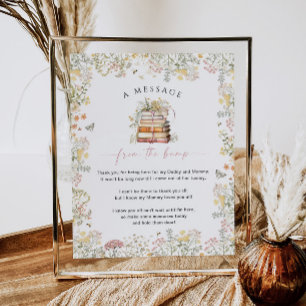 Storybook Message von der Bump-Signatur-Wildblume Poster