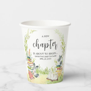 Storybook Neues Kapitel Baby-Dusche Pappbecher