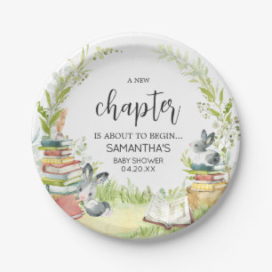 Storybook Neues Kapitel Baby-Dusche Pappteller
