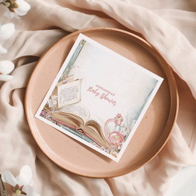 Storybook Neues Kapitel Baby-Dusche Serviette (Von Creator hochgeladen)