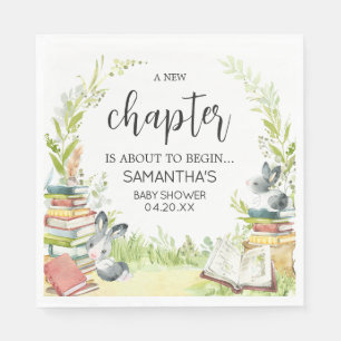 Storybook Neues Kapitel Baby-Dusche Serviette