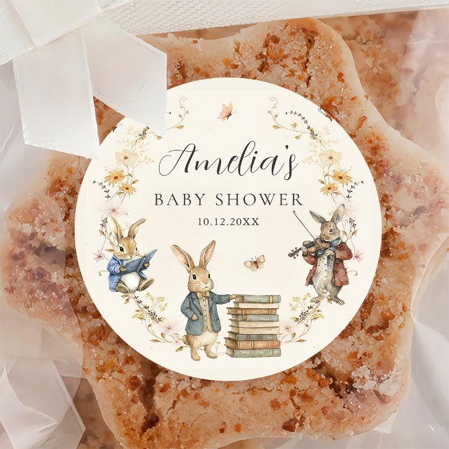 Storybook New Chapter Begin Baby Shower Sticker (Von Creator hochgeladen)