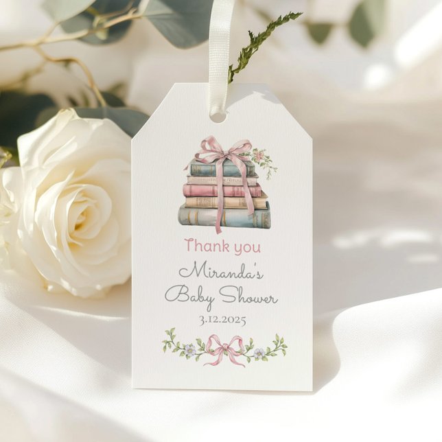 Storybook New Chapter Pink Wildblume Danke Geschenkanhänger (Von Creator hochgeladen)