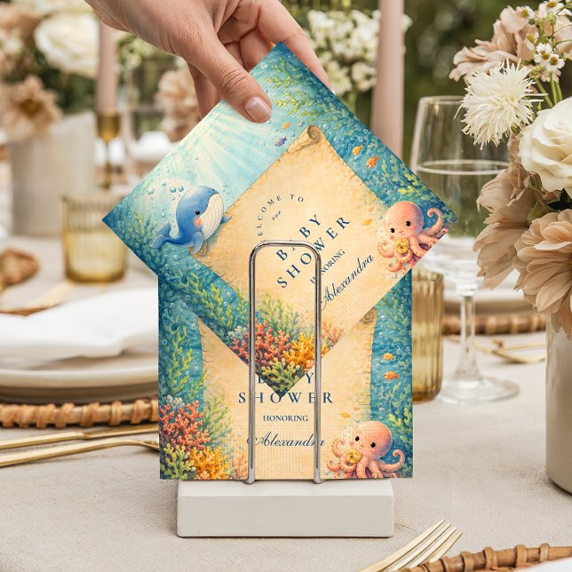 Storybook Ocean Friends Baby Shower Serviette (Von Creator hochgeladen)