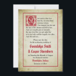 Storybook Page | Vintag Märchen Save the Date<br><div class="desc">Dieses schöne Save the Date ist wie ein Geschichtenbuch konzipiert,  gedruckt wie ein abgetragenes Papier mit fixierten Kanten. Ein einzigartiges Save the Date für das unkonventionelle Fantasy-Liebhaber.</div>