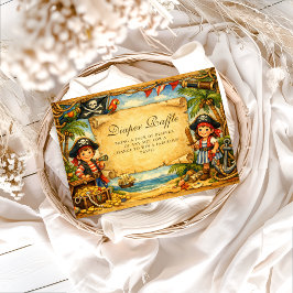 Storybook Pirate Adventure Diapper Raffle Begleitkarte