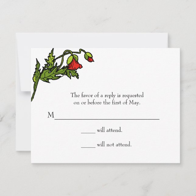 Storybook Response Card RSVP Karte (Vorderseite)