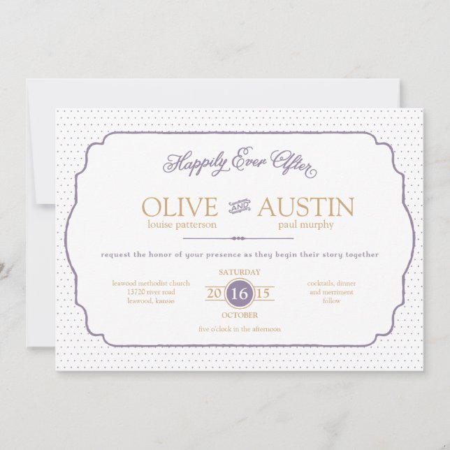 Storybook Romance Faire-part de mariage (Devant)