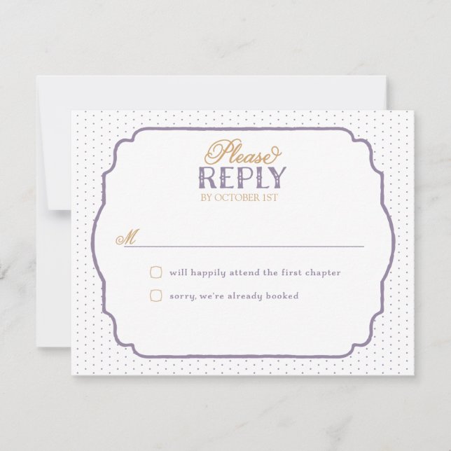 Storybook Romance Response Cards RSVP Karte (Vorderseite)