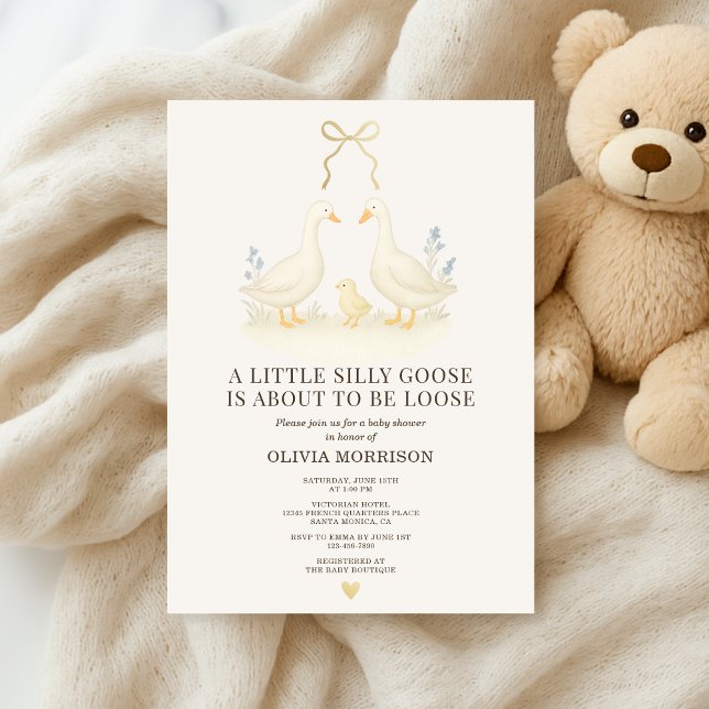 Storybook Silly Goose Baby Shower Invitation Einladung (Von Creator hochgeladen)