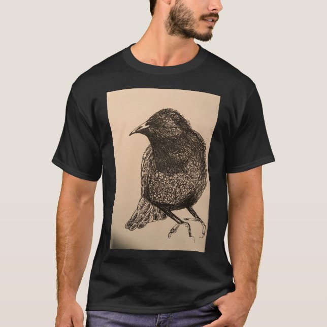 Storybook Starling Bird Illustration Shirt (Vorderseite)