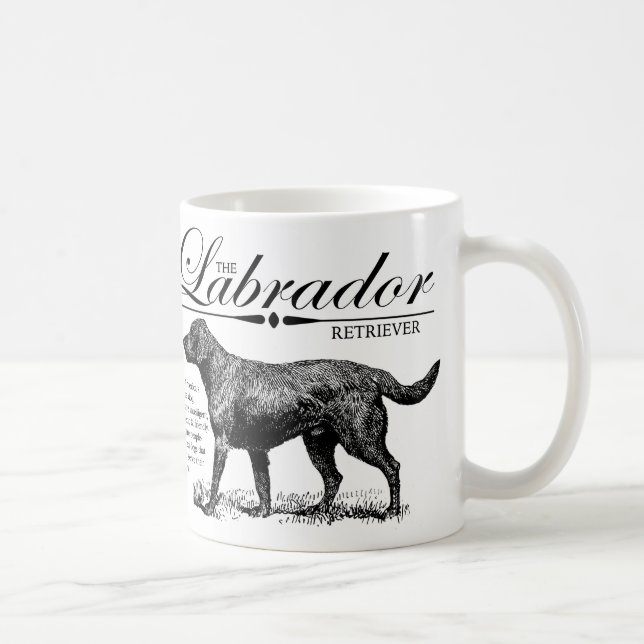 Storybook Style Vintag Labrador Kaffeetasse (Rechts)