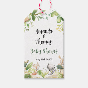 Storybook Themed Woodland Animals Baby Dusche Geschenkanhänger