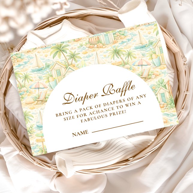 Storybook Tropical Animals Diapper Raffle Begleitkarte (Von Creator hochgeladen)