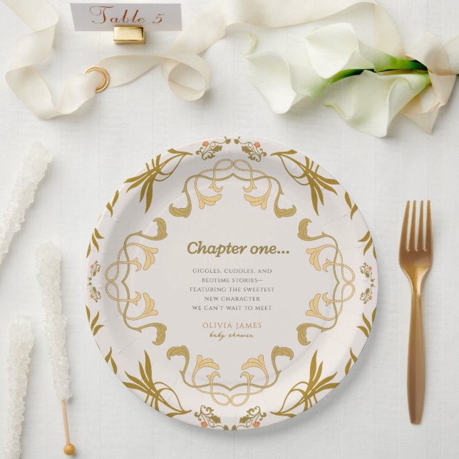Storybook unsere nächste Kapitel Märchendusche Pappteller (Hochzeit)