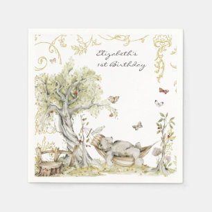 Storybook Waldwald Geburtstagspartei Serviette