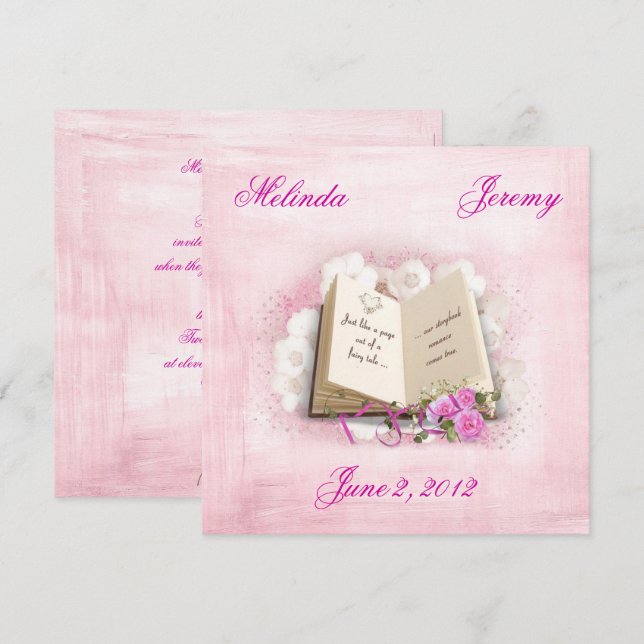 Storybook Wedding Einladung (Vorne/Hinten)