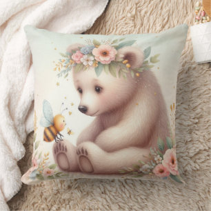 Storybook Woodland Babies Bär und Biene Kissen