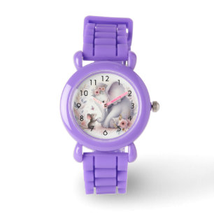 Storybook Woodland Babies Elefanten und Maus Armbanduhr